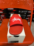 Nike stussy slides (red)